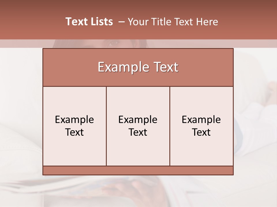 Woman Reading Magazine PowerPoint Template