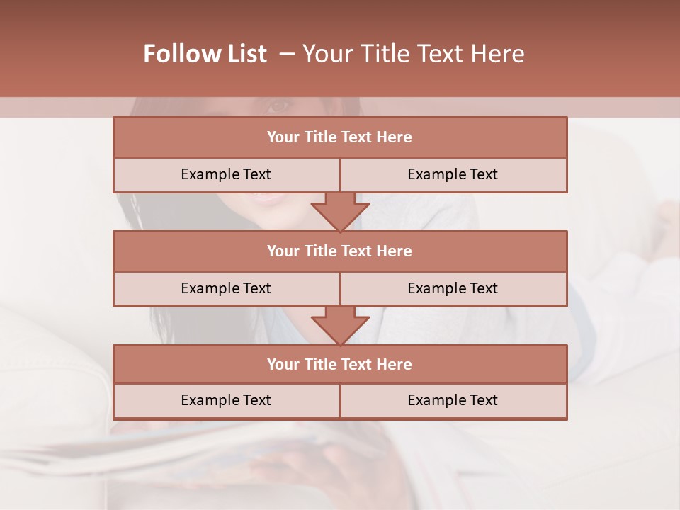 Woman Reading Magazine PowerPoint Template