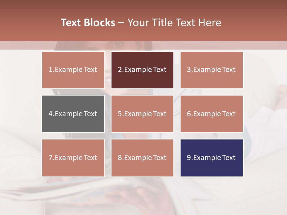 Woman Reading Magazine PowerPoint Template