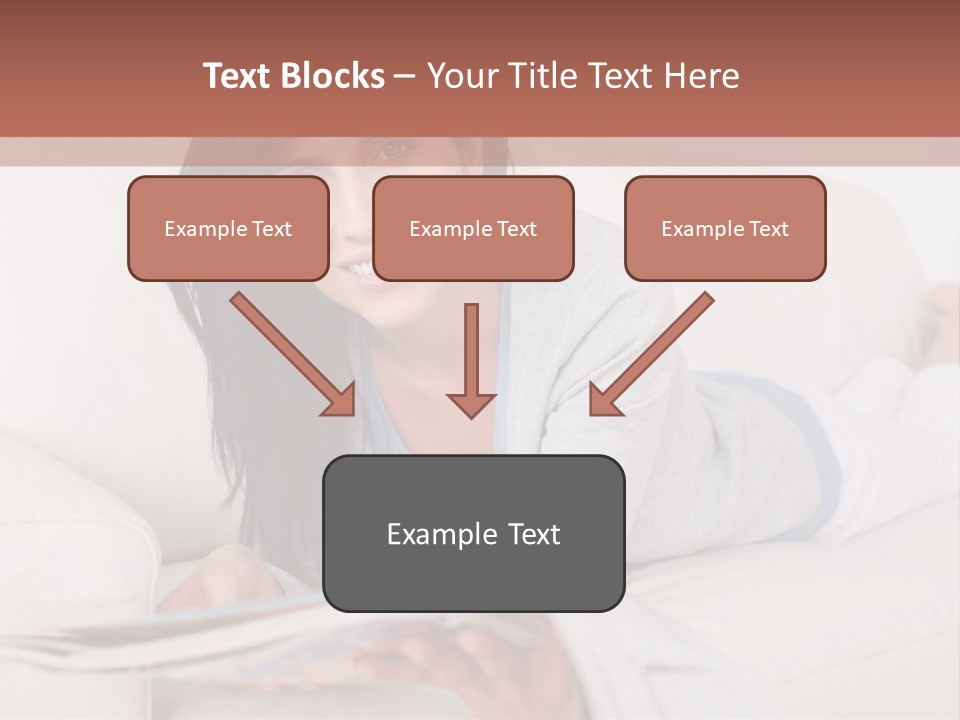 Woman Reading Magazine PowerPoint Template