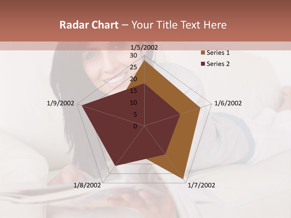 Woman Reading Magazine PowerPoint Template