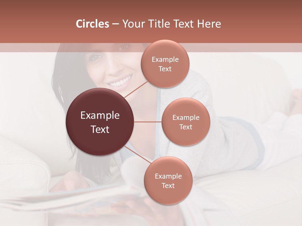 Woman Reading Magazine PowerPoint Template