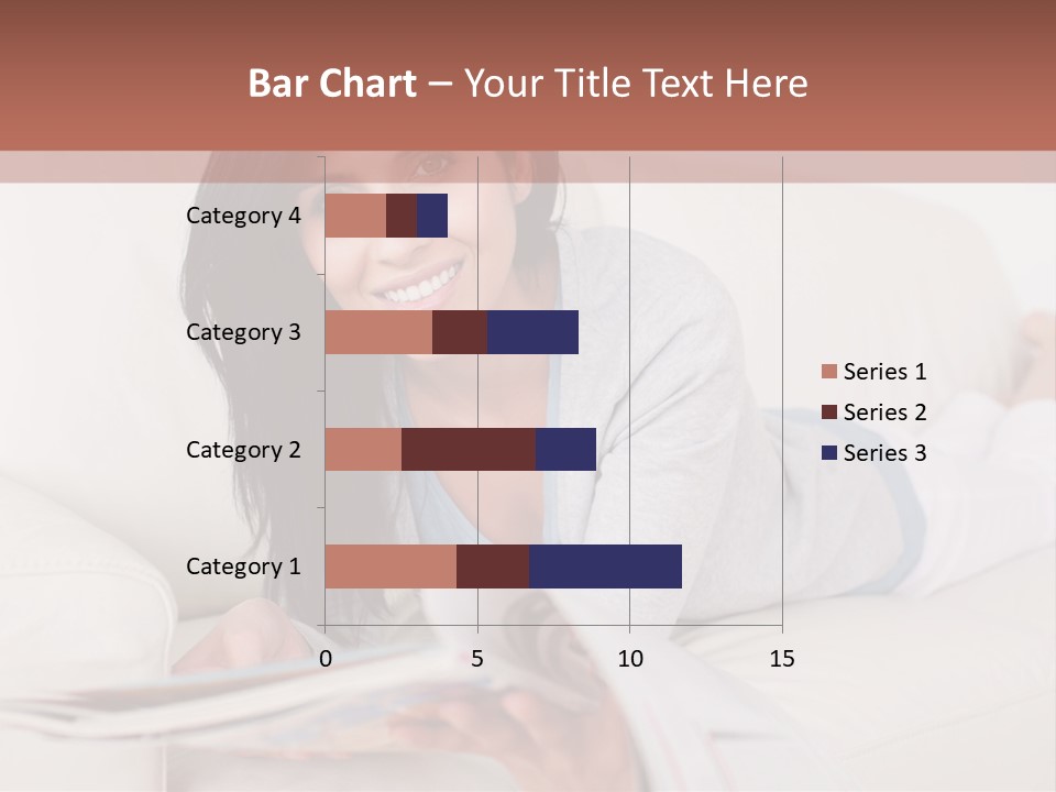 Woman Reading Magazine PowerPoint Template