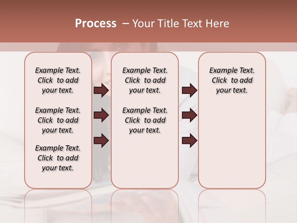 Woman Reading Magazine PowerPoint Template