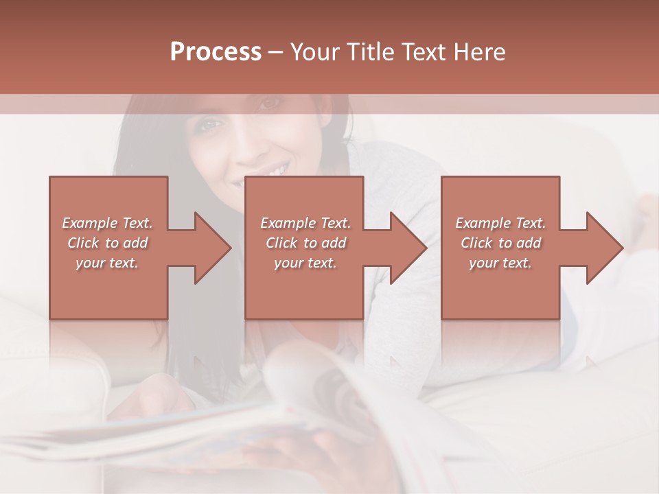 Woman Reading Magazine PowerPoint Template