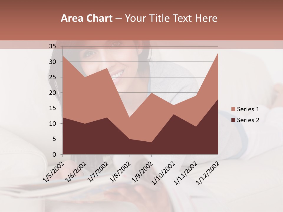 Woman Reading Magazine PowerPoint Template