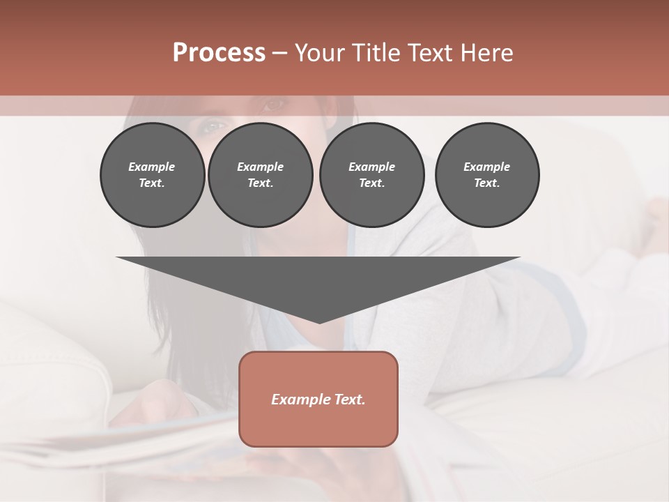 Woman Reading Magazine PowerPoint Template