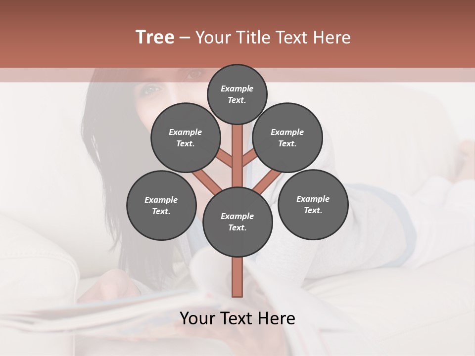 Woman Reading Magazine PowerPoint Template