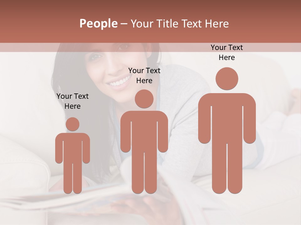 Woman Reading Magazine PowerPoint Template