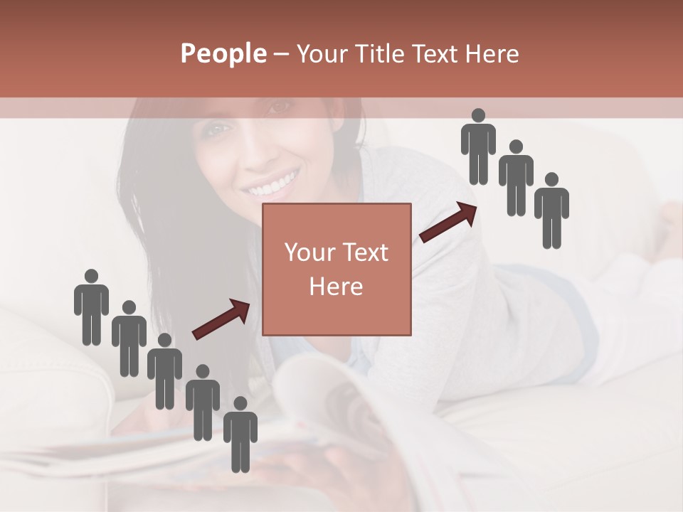 Woman Reading Magazine PowerPoint Template