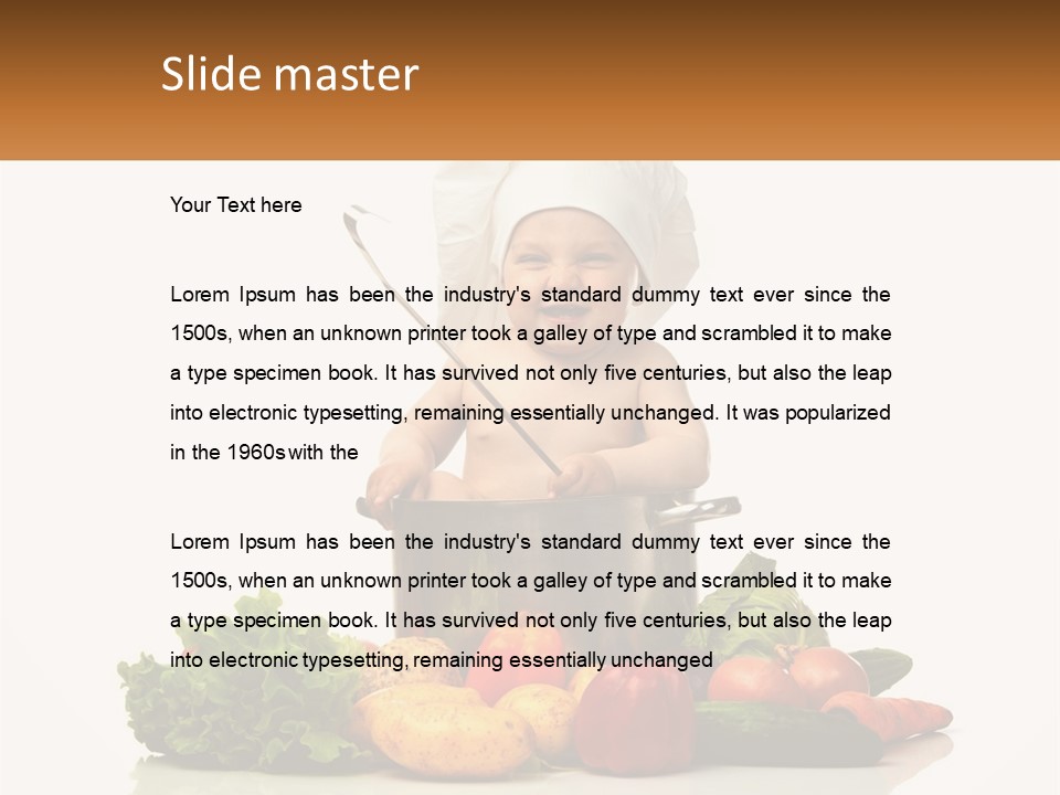 Baby In The Pot PowerPoint Template