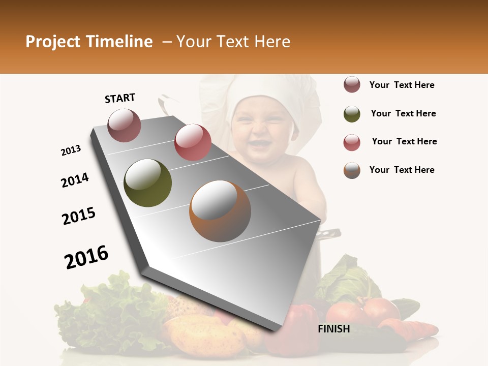 Baby In The Pot PowerPoint Template