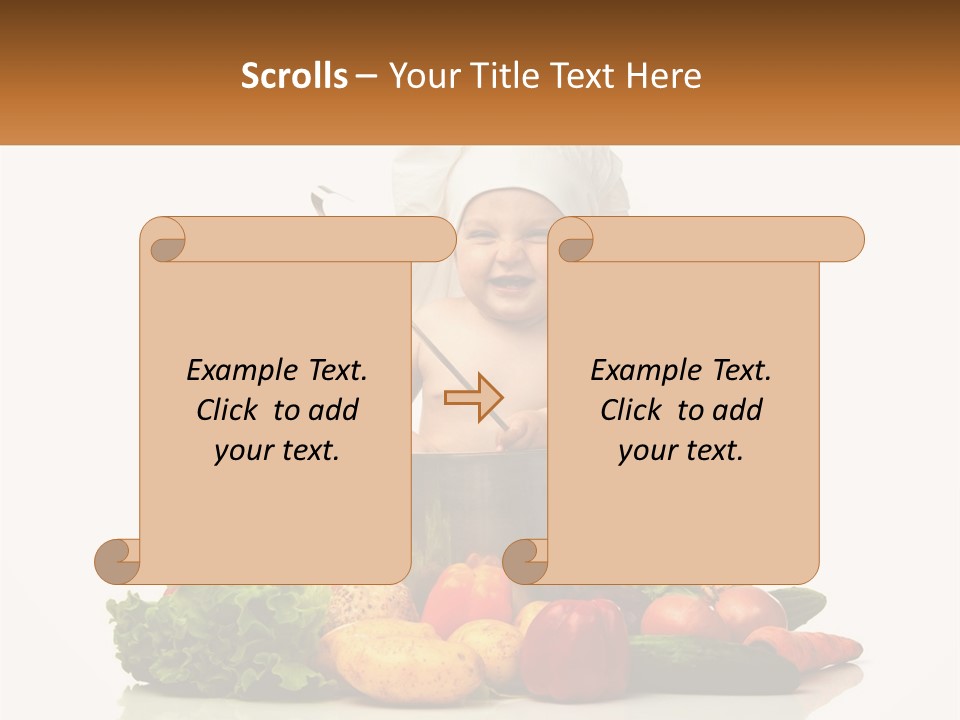 Baby In The Pot PowerPoint Template