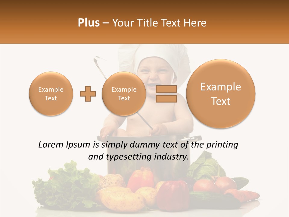 Baby In The Pot PowerPoint Template