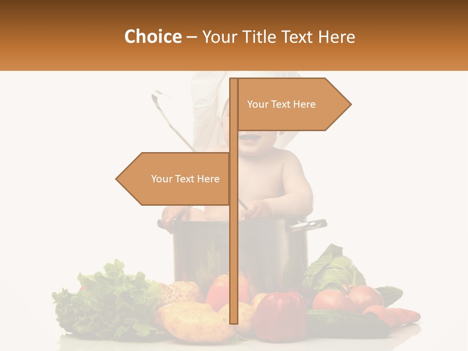 Baby In The Pot PowerPoint Template