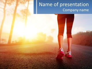 Running Into The Dawn PowerPoint Template