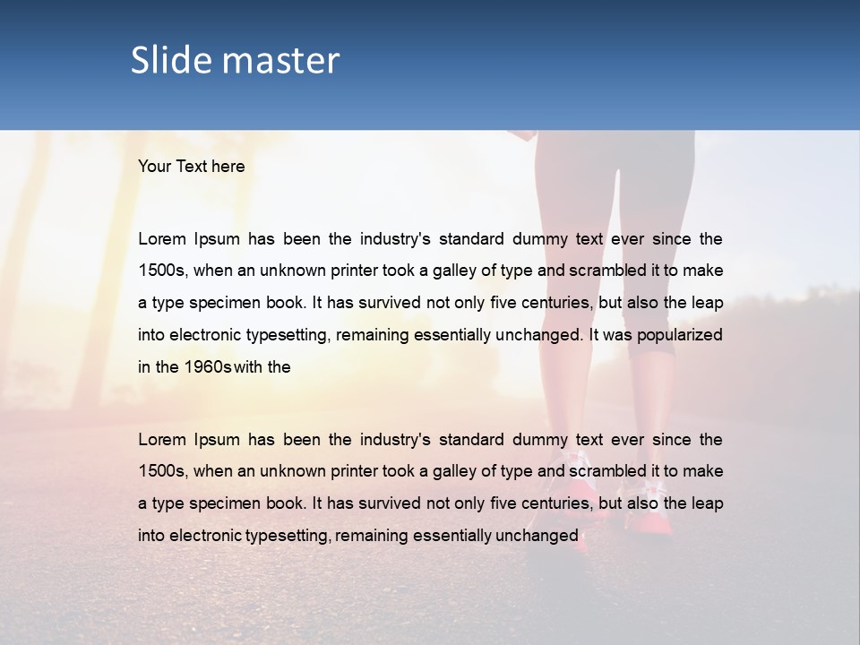 Running Into The Dawn PowerPoint Template