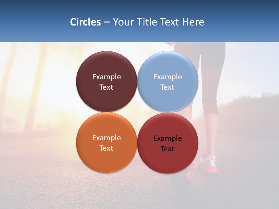 Running Into The Dawn PowerPoint Template