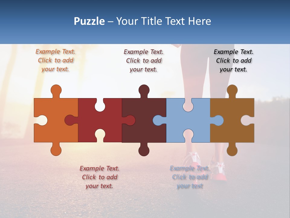 Running Into The Dawn PowerPoint Template