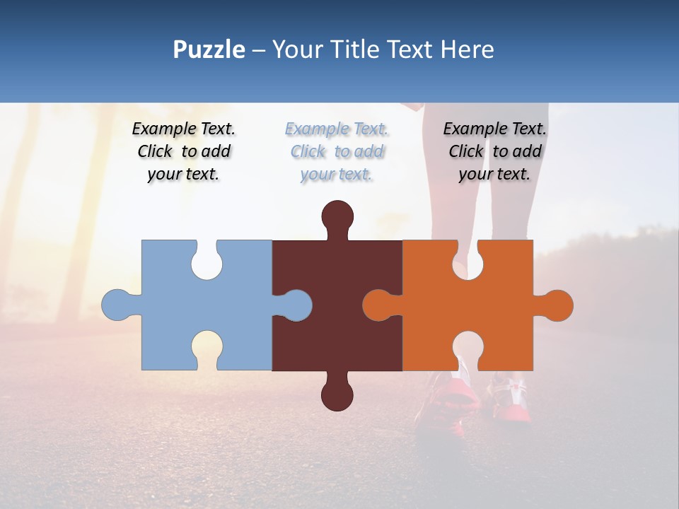 Running Into The Dawn PowerPoint Template