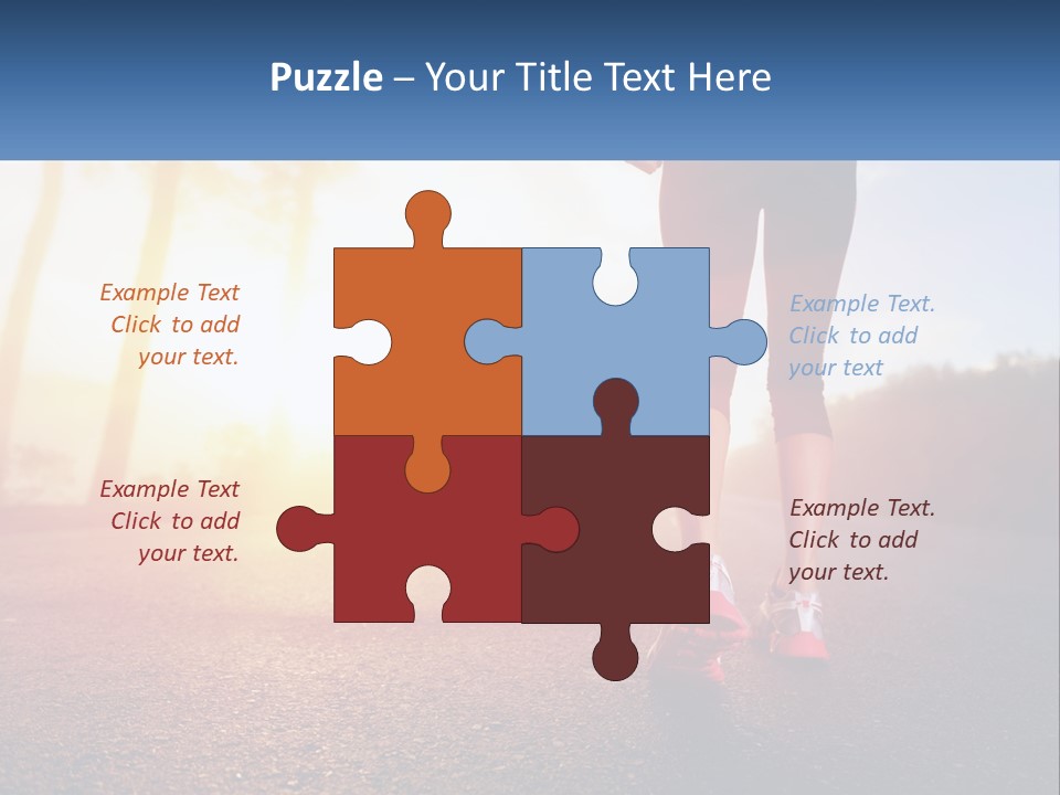 Running Into The Dawn PowerPoint Template