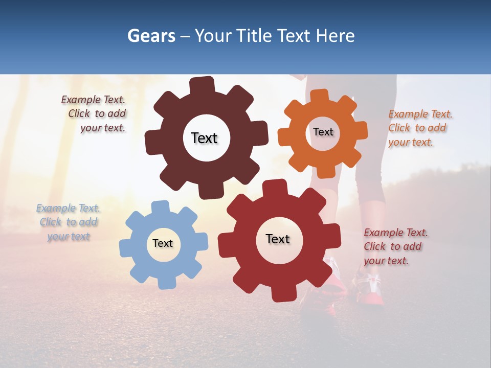 Running Into The Dawn PowerPoint Template