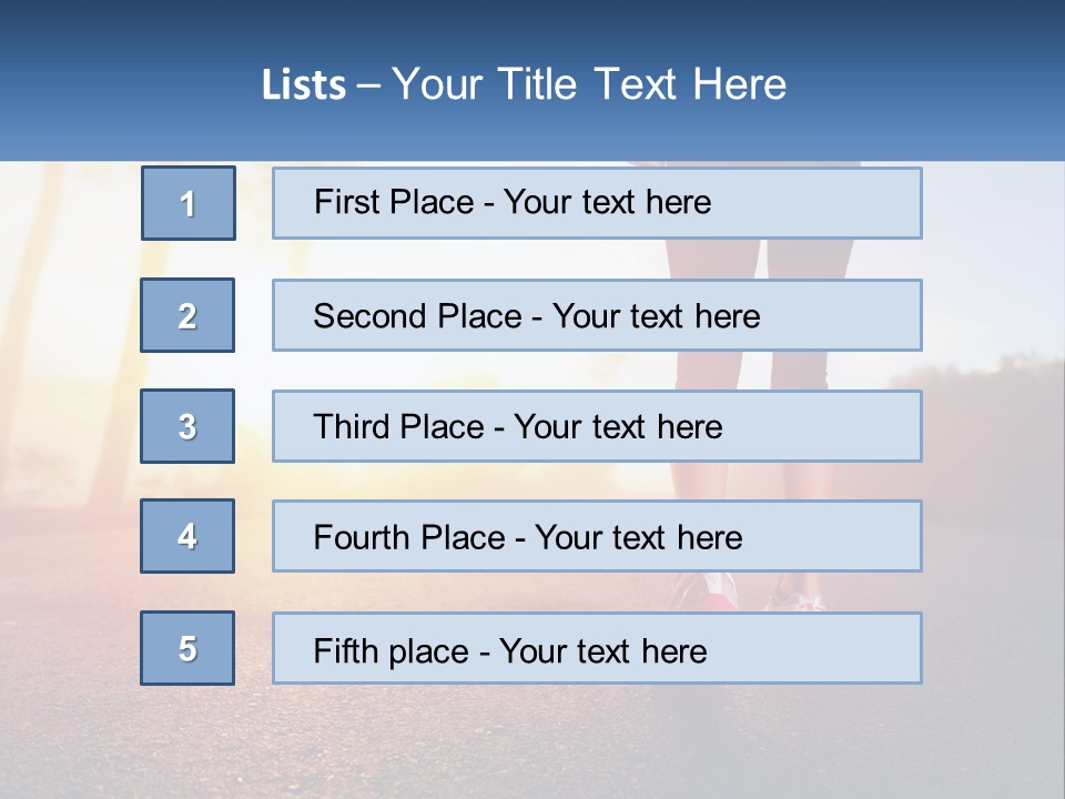 Running Into The Dawn PowerPoint Template