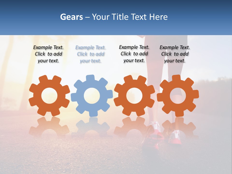 Running Into The Dawn PowerPoint Template