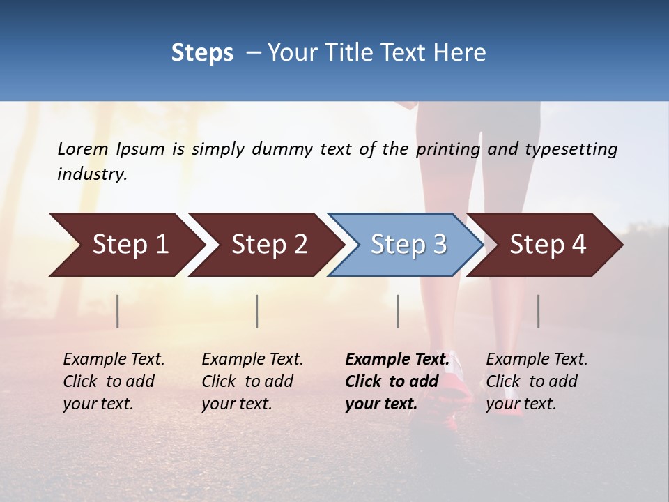 Running Into The Dawn PowerPoint Template