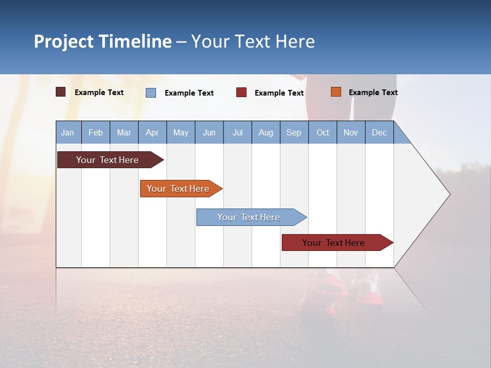 Running Into The Dawn PowerPoint Template