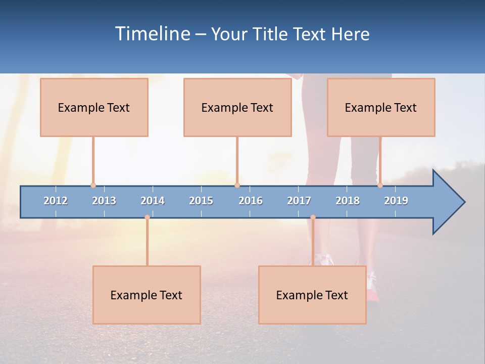 Running Into The Dawn PowerPoint Template