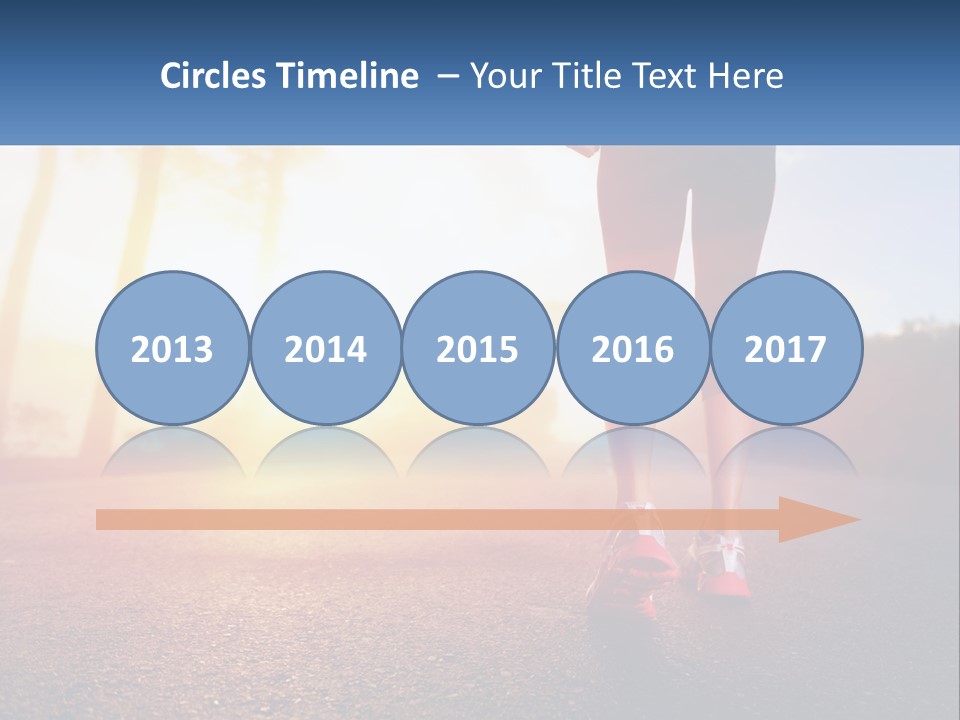 Running Into The Dawn PowerPoint Template