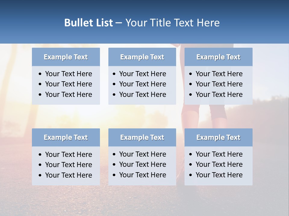 Running Into The Dawn PowerPoint Template