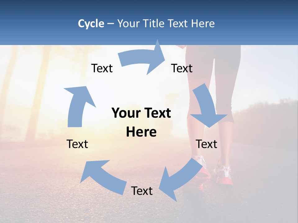 Running Into The Dawn PowerPoint Template