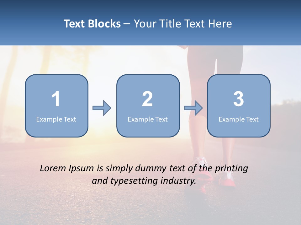 Running Into The Dawn PowerPoint Template