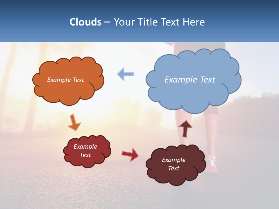 Running Into The Dawn PowerPoint Template