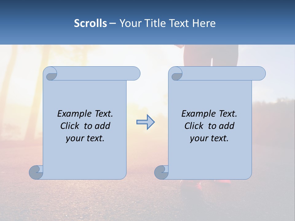 Running Into The Dawn PowerPoint Template