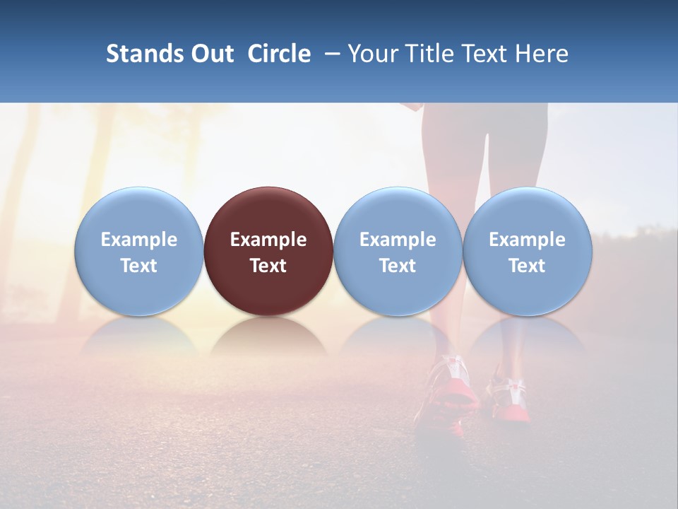 Running Into The Dawn PowerPoint Template