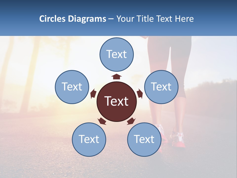 Running Into The Dawn PowerPoint Template