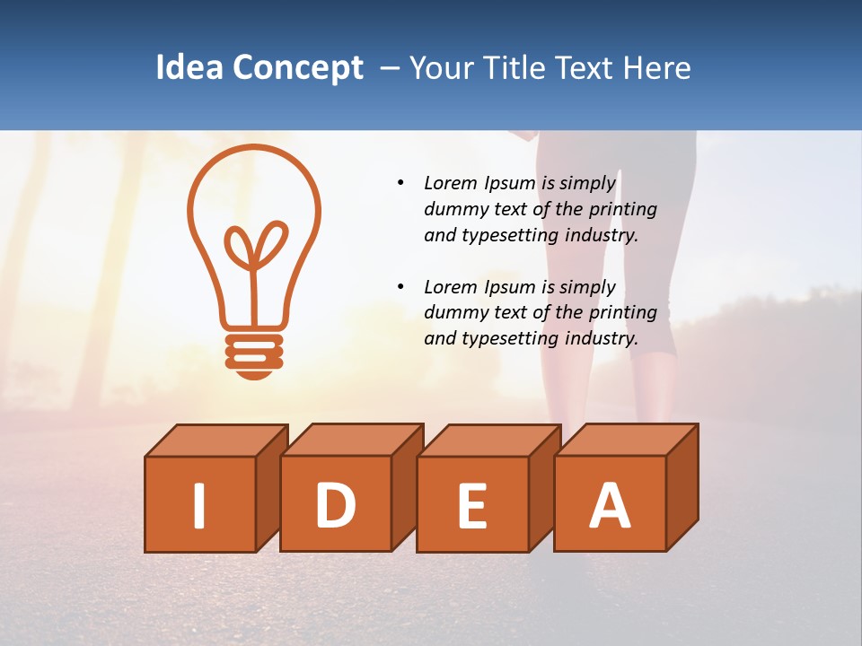 Running Into The Dawn PowerPoint Template