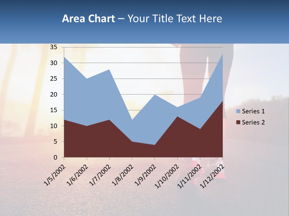 Running Into The Dawn PowerPoint Template