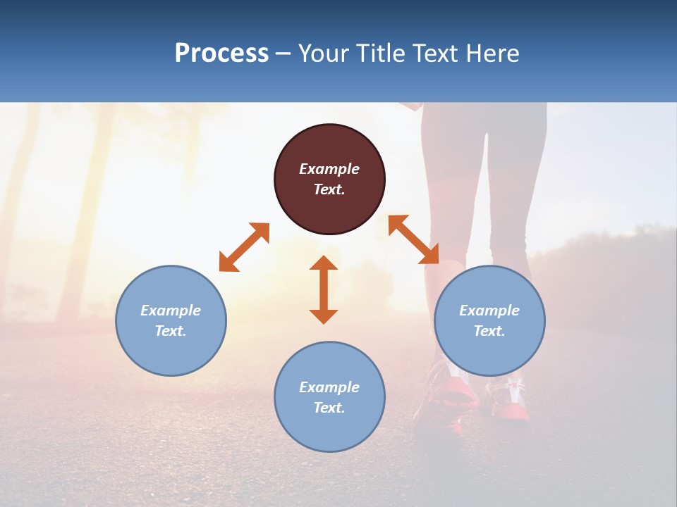 Running Into The Dawn PowerPoint Template