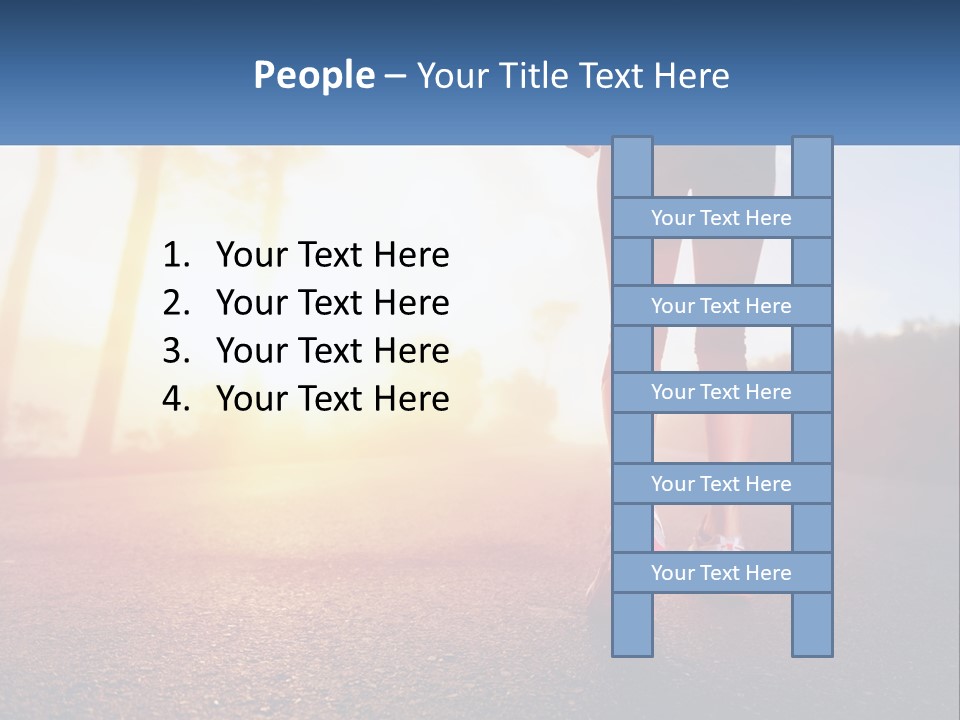 Running Into The Dawn PowerPoint Template