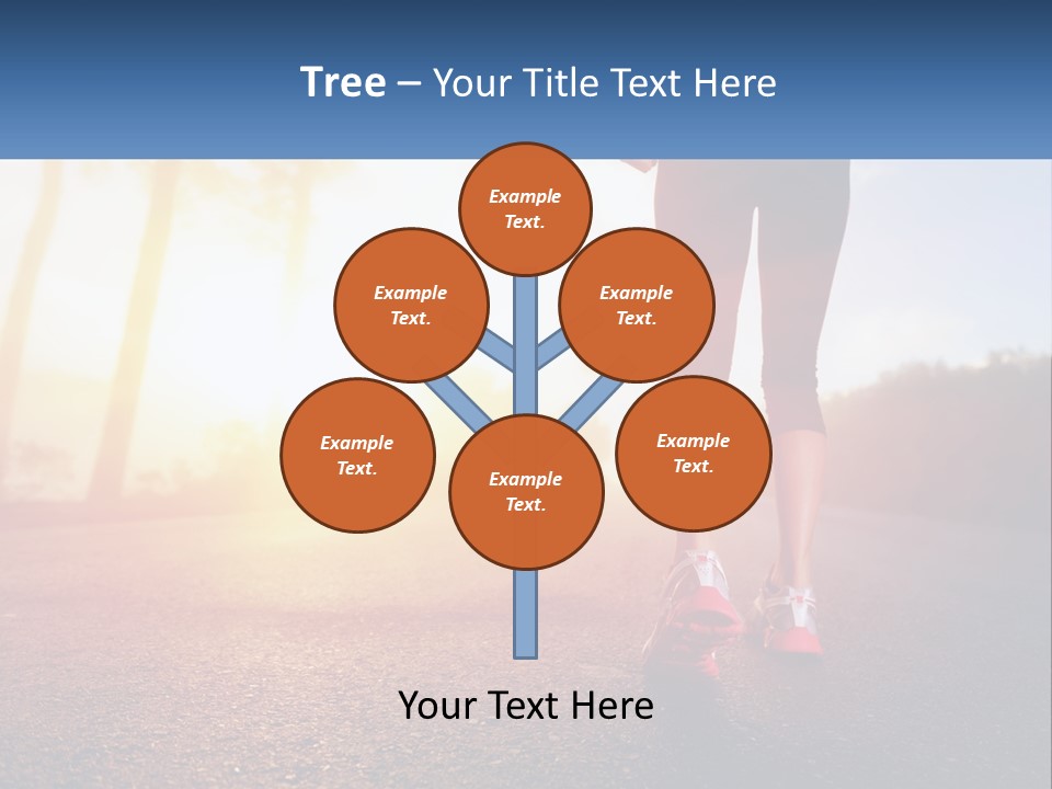 Running Into The Dawn PowerPoint Template