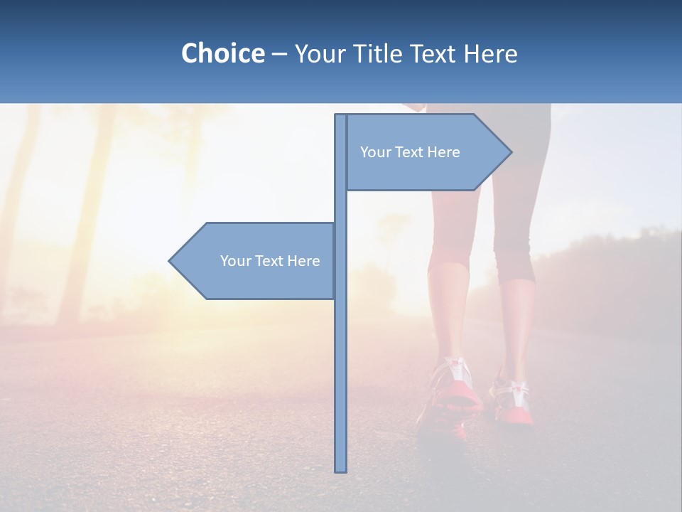 Running Into The Dawn PowerPoint Template