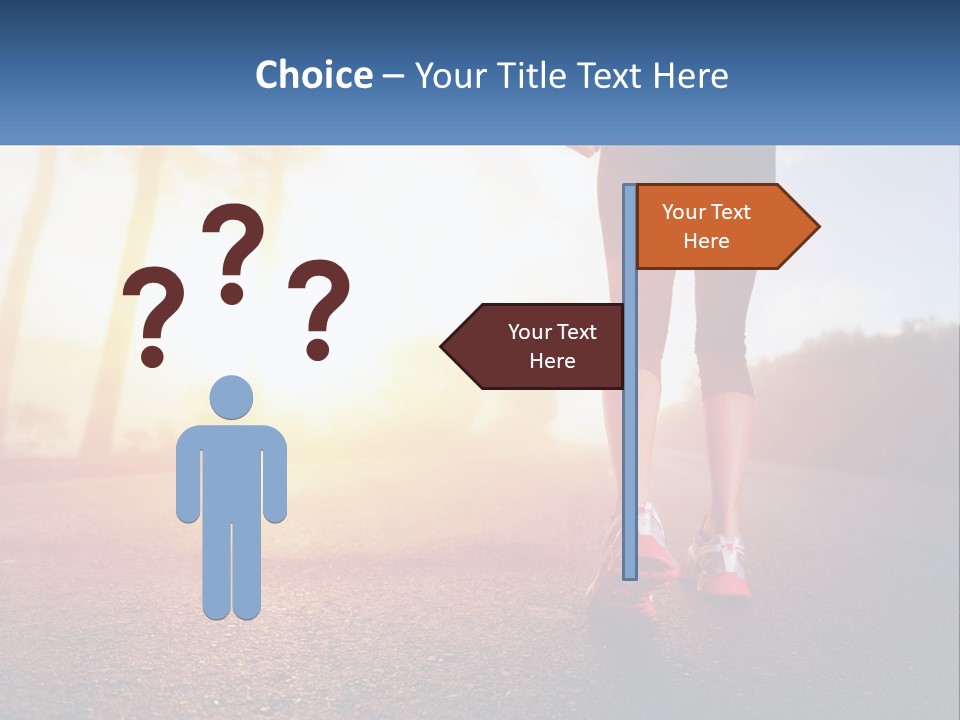 Running Into The Dawn PowerPoint Template