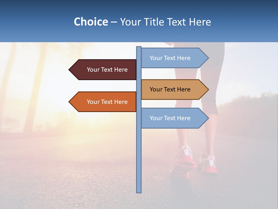 Running Into The Dawn PowerPoint Template