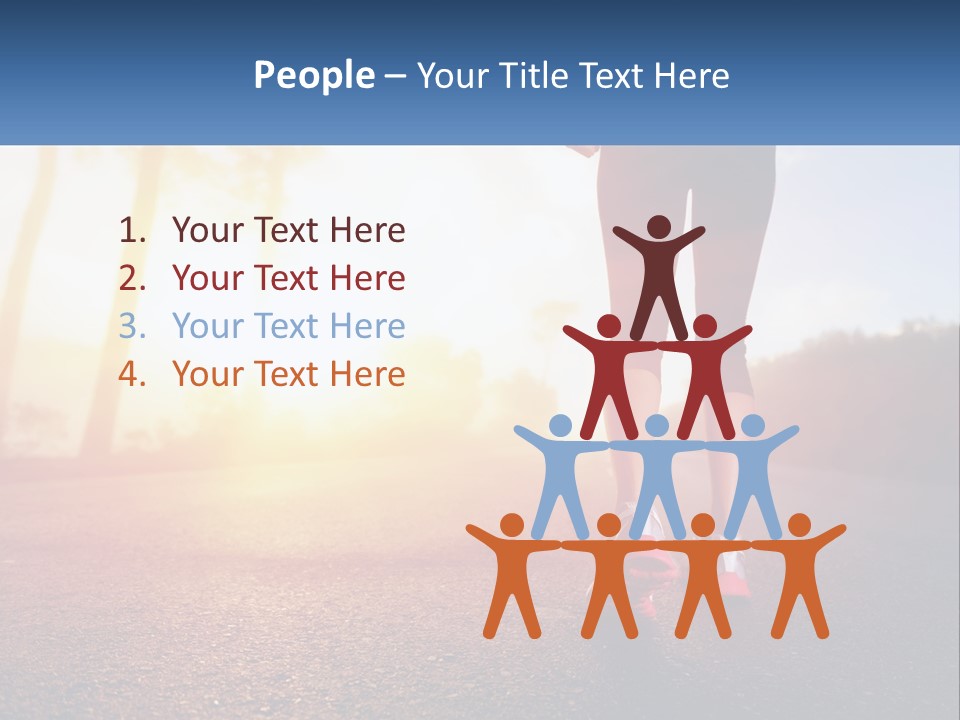 Running Into The Dawn PowerPoint Template