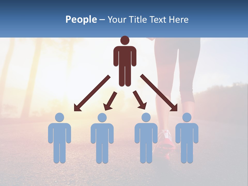 Running Into The Dawn PowerPoint Template