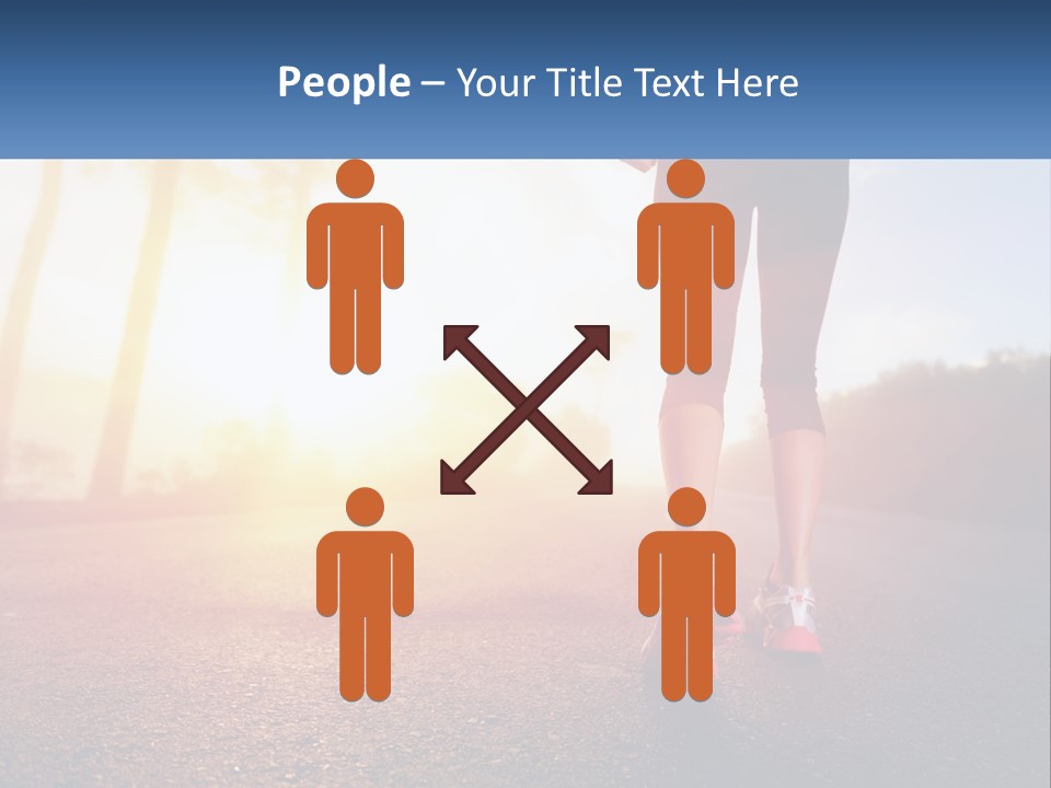 Running Into The Dawn PowerPoint Template